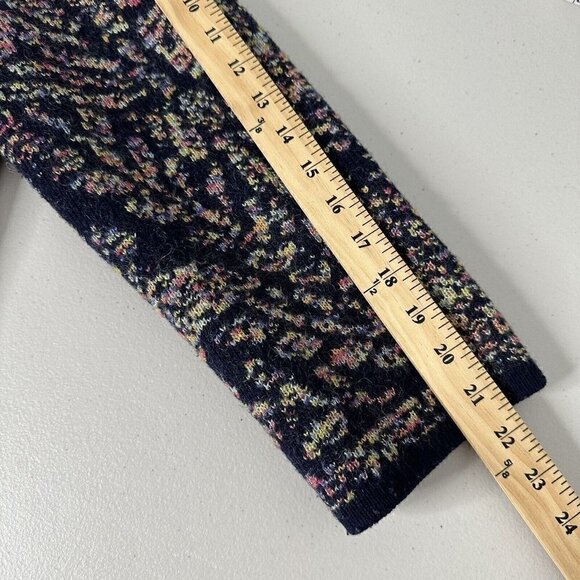 Wool Coatigan Intarsia Jeweled Buttons Cardigan Sweater Size US 2XL - Picture 10 of 16